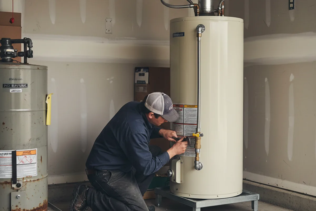 Water heater and shutoff valve replacement in Marietta